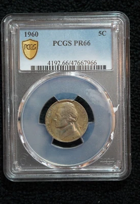 1960 Jefferson Nickel Toner - PCGS PR 66 - Scarce Proof - Image 1 of 2