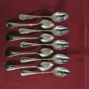 9 Löffel A Suppen- aus Metall Versilbert christofle Modell Uniplat - Bild 1 von 6
