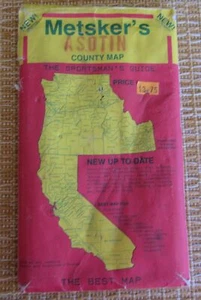 Mappa vintage Metsker's Asotin Co Washington guida sportiva sentiero lago miniere terrestri - Foto 1 di 5
