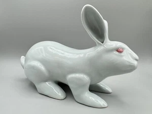 Figura Escultura Conejo Conejo De Porcelana Japonesa De Colección Firmada Kato Seisho? - Imagen 1 de 9