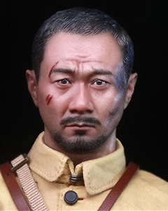 1/6 TM010B Battle Damged Volunteer Gunner Hu Jun Head Carved DIY 12'' Action Fi - Picture 1 of 11