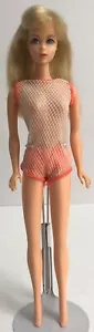 Vintage Twist N Turn Blonde Barbie Original Shorts & Fishnet Covering #1160 READ - Picture 1 of 24