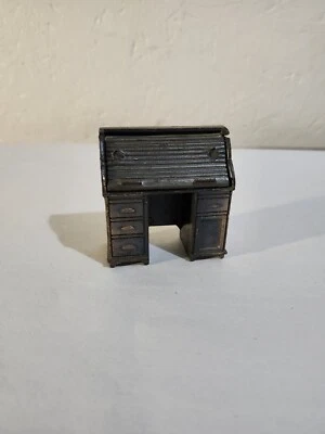 Vintage Durham Industries Inc Metal Miniatures Roll Top Desk Rolltop Dollhouse - Image 1 of 4