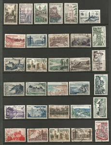Architecture vues & paysages de France 30 timbres oblitérés 1940/50 /TR6643 - Imagen 1 de 1