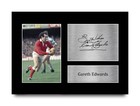 Gareth Edwards Wales Gift Idea Signed Autograph A4 Photo Print for Rugby Fans