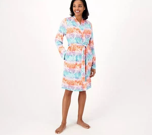 BumbleBella by Jill Martin Dreamy Jersey Spa Robe Tropical XXS New - Picture 1 of 1