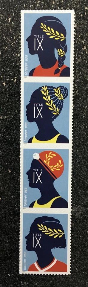 2022USA #5668-5671 Forever - Title IX - Strip of 4  (as pictured) - Image 1 of 1