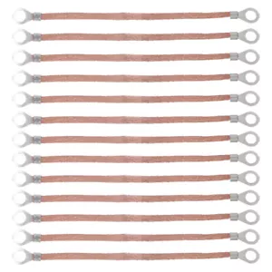 100pcs Braided Cable Tray Grounding Wire Ground Strap Flat Wire Braid Wire - Picture 1 of 11