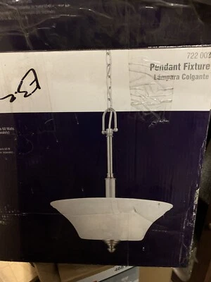 LOTE DE PIEZAS: Colgante eléctrico comercial de níquel cepillado de 3 luces - ver fotos/desc Foto 1 de 4