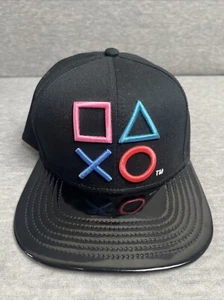 Sony PlayStation Controller Symbole Gamepad verstellbar Snapback Cap Mütze schwarz - Bild 1 von 13