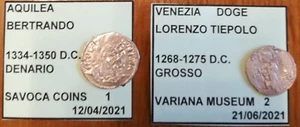 RARO DENARIO AQUILEIA /GROSSO VENEZIA ARGENTO prov. da aste internaz. - Foto 1 di 2
