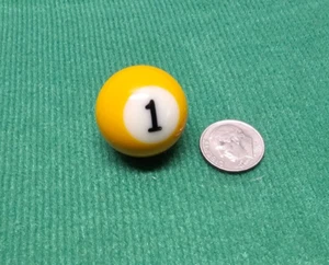 Replacement Mini Billiards Pool Ball 1" Ball Number #1 Solid Yellow Tiny - Picture 1 of 4