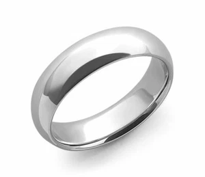 Banda ancha de ajuste cómodo de oro blanco de 14K 6 mm talla 10 ¡NUEVA! - Imagen 1 de 2