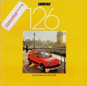 Fiat 126 652cc 1979-1982 UK Market Sales Brochure Saloon & De Ville - Picture 1 of 2