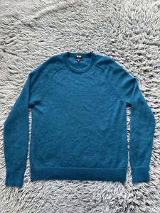 Suéter Todd Snyder Para Hombres XL Azul Lana Merino Super Mohair Pullover Cuello Redondo - Imagen 1 de 9