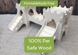 Hamster Castle - Formaldehyde Free, Non Toxic, Wooden, Slot Together & Modular - Picture 1 of 11