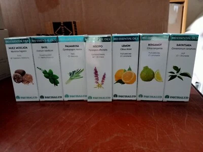 Bio Essential Organic Assorted Oils 10ml, Equisalud - Pure/Natural Diffuser et
