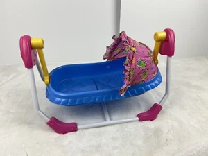 Pink Blue 2003 Fisher Price Little Mommy Baby Doll Cradle Rocker Crib So Cute - Picture 1 of 8