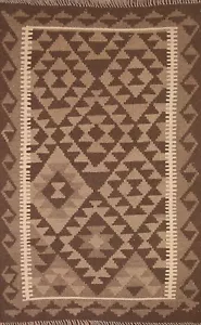 Tribal Southwestern Reversible Kilim Oriental Area Rug 3'x5' Hand-woven Wool Rug - Picture 1 of 9