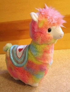 LLAMA PLUSH or ALPACA 12" Stuffed Animal Rainbow Tie-Dye Valentine's Day Gift+ - Picture 1 of 4