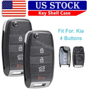2 For 2013 2014 2015 KIA Optima Sorento Flip Blade Car Remote Key Shell Fob Case - Picture 1 of 8