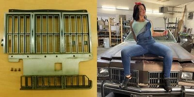 LH GRILL INSERT 1975 OLDSMOBILE 98 NINETY EIGHT & CUSTOM CRUISER 75ON1-8P1 - Image 1 of 4