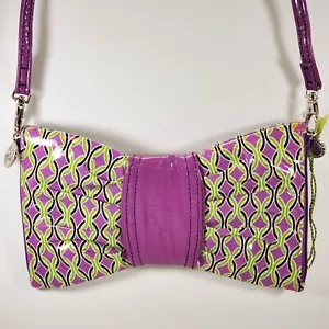 VERA BRADLEY Bolso sin asas con lazo con volantes Cartera bandolera en púrpura Punzón Cremallera lateral - Imagen 1 de 10