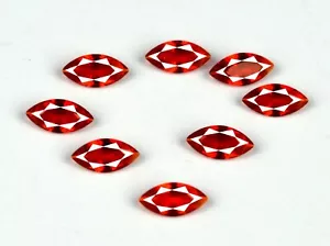 Lotto 8 pz pietre preziose spinello rosso Marquise 100% naturale 1,40 carati/5 mm certificata SD09 - Foto 1 di 8