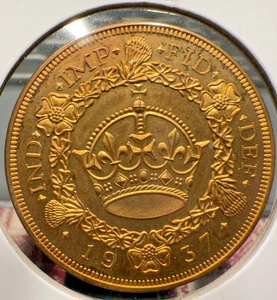 1957 Edward VIII Wreath Proof Pattern 1 Crown 38mm Copper SP4688 - Bild 1 von 2