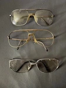 Lotto di 3 bicchieri vintage riempiti d'oro 1/10 12k con custodie - Foto 1 di 19