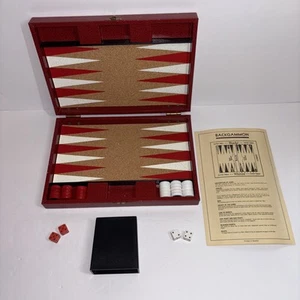 Vintage Red JC Penny Magnetic Board Backgammon Design Philippe W/ Instructions - Picture 1 of 22