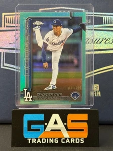 2025 Topps Chrome - Yoshinobu Yamamoto #179 rifrattore acquatico /199 - Foto 1 di 2