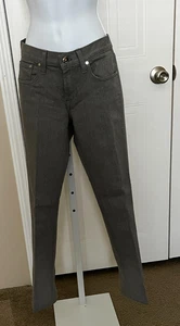 VINTAGE RALPH LAUREN 380 HEATHER GREY COTTON PANTS SZ 27 - LEATHER RL PATCH USA - Picture 1 of 15