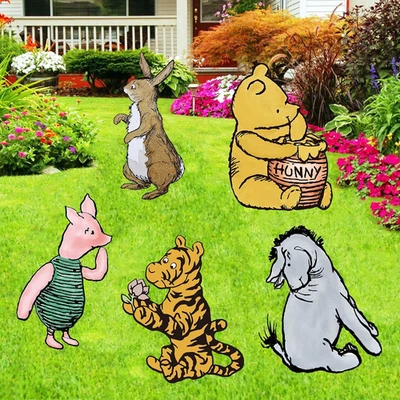 Classic Winnie the Pooh Party Supplies, 5PCS Yard Signs with Stakes, Outdoor Law - Image 1 of 4