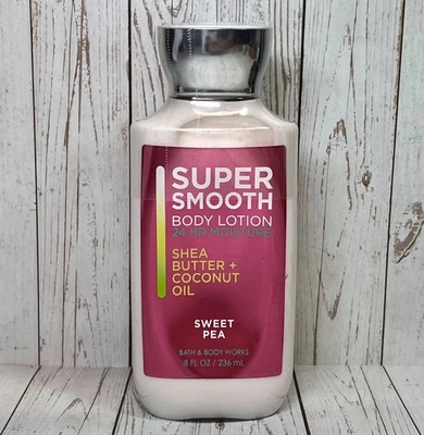 Bath Body Works Lotion Super Smooth Sweet Pea 8 oz Shea Coconut Oil - NEW SEALED - Image 1 of 4