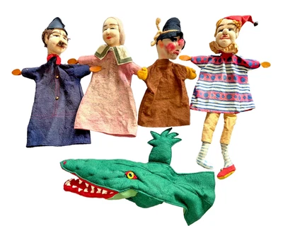 5 schöne Handpuppen Keisa Kaspertheater Handarbeit Puppentheater Künstlerpuppen - Bild 1 von 4