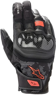 Alpinestars SMX Z Drystar WP Gloves - Black/Red Fluo