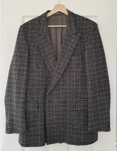 Christian Dior Monsieur Houndstooth Double Breasted Blazer - 42R - 100% Wool - Picture 1 of 5