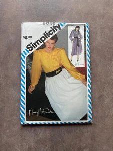 Vintage Simplicity Pattern 6038 Misses 2-Piece Dress or Blouse & Skirt Size 8-10 - Picture 1 of 2