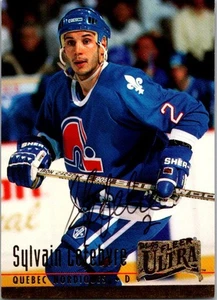 Sylvain Lefebvre 1994-95 Ultra #360 Quebec Nordiques Auto Hand Signed - Picture 1 of 2