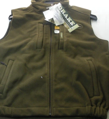 Drake 160109-S Brown Windproof Layering Fleece Vest Small - Image 1 of 4