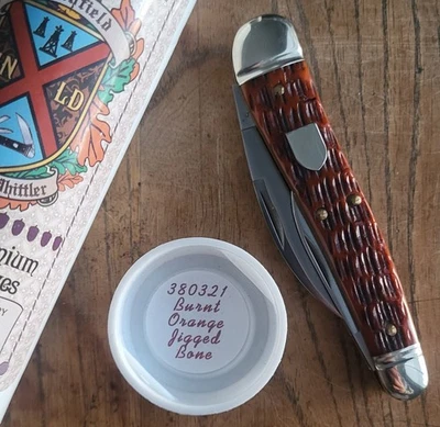 Great Eastern Cutlery Northfield Splitback Naranja Quemado Oscuro Inglés Whittler Foto 1 de 4