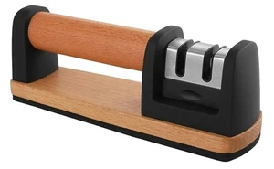 Affilacoltelli Affilacoltelli Affilacoltelli Professionale Ergonomico Ecologico Legno di Faggio Design - Foto 1 di 5
