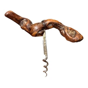 Vintage Grapevine Burl Wood Corkscrew/Wine Bottle Opener - Made in France - Picture 1 of 8