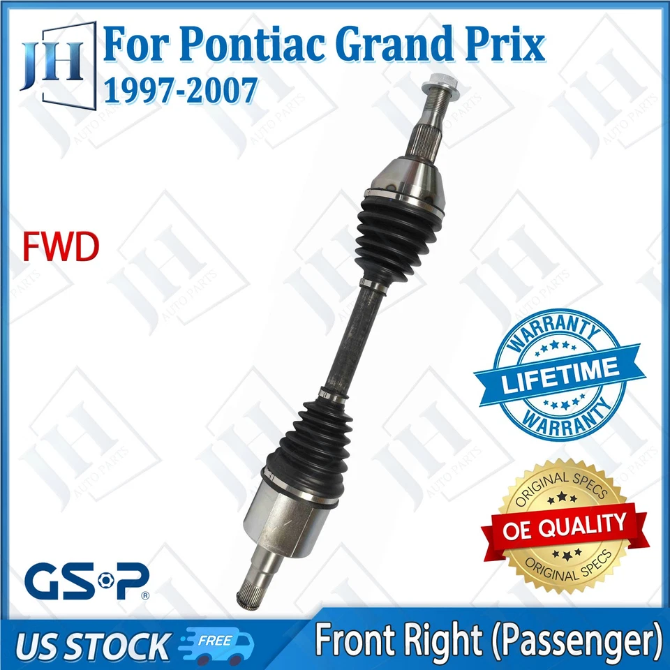 Eje CV pasajero delantero derecho original para Pontiac Grand Prix Regal 1997-07 tracción delantera Foto 1 de 4