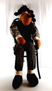 Vintage 50" Weighted Moose Christmas Plush Decoration Winter Cabin 4 Foot Tall! - Picture 1 of 20