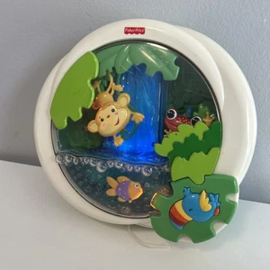 Fisher Price Rainforest Waterfall Soother Jungle Peek-a-Boo Baby Crib Toy - Picture 1 of 4