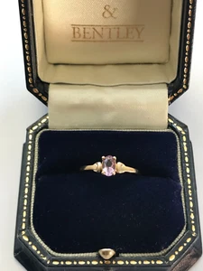 Vintage-Ring 9 kt Gold Amethyst - Größe P - Bild 1 von 15