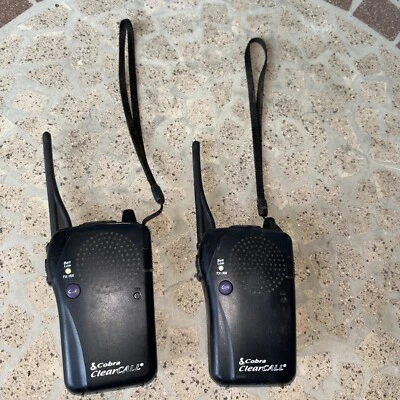 2 Black Cobra Clear Call FRS-70 Walkie Talkies TESTED WORKING ~ LOT OF 2 - Image 1 of 4
