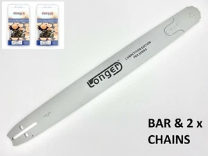 24" Inch CHAINSAW BAR for ECHO 3/8 058 & 2 x LONGER CHAIN - SPROCKET NOSE - Picture 1 of 4